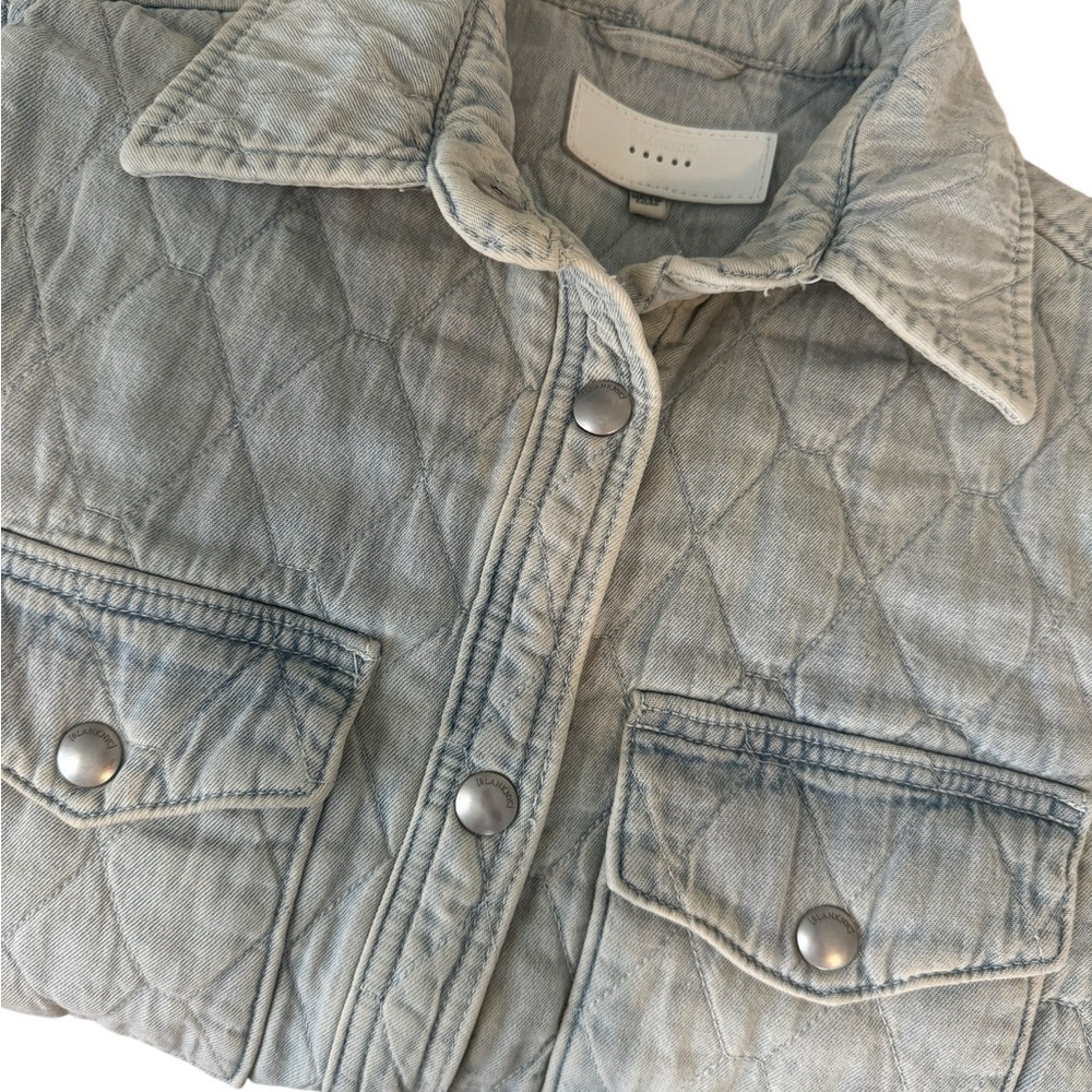 BLANKNYC Quilted Chambray Button-Up Jacket - Picture 3 of 5